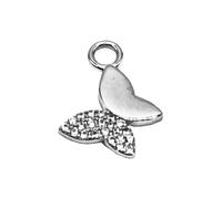 Ciondolo pendente Farfalla Grande strass in argento 925 - Collezione Hoops