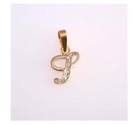 CIONDOLO PENDENTE INIZIALE LETTERA "S" ORO 18KT E ZIRCONI