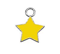 Ciondolo pendente Stella Grande Gialla in argento 925 - Collezione Hoops