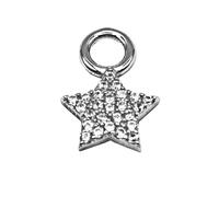 Ciondolo pendente Stella Piccola con zirconi in argento 925 - Collezione Hoops