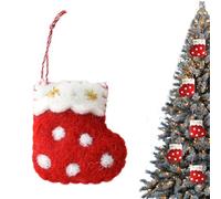 Ciondolo Per Albero Di Natale,Addobbo Stagionale delle Feste Invernali - Decorazione Natalizia In Feltro Calza Di Babbo Natale - Per Davanzale Porta Soggiorno Camera Da Balcone Giardino Festa