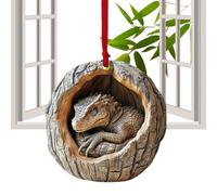 Ciondolo per albero in acrilico, decorazioni per albero di Natale a forma di animali | Arancia 2D Acrilico Ciondoli per albero di Natale sicuri,Ornamento acrilico per gli amanti degli animali