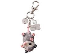 Ciondolo per auto con ciondolo a forma di Possum, con pietra portafortuna ancora appeso al portachiavi, set con biglietto emozioni per fantastiche decorazioni per cruscotto, Stile D, 2.76 x 2.76 x