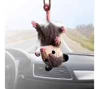 Ciondolo per Auto di Opossum, Divertente e Cool Decorazione per Specchio per Auto da Appendere Carino Ornamento da Appendere a Mano in Maglia Opossum per Auto Decorazione da (A)