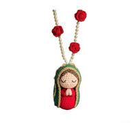 Ciondolo per auto in resina con Vergine Maria da appendere allo specchietto retrovisore, decorazione spirituale automobilistica con sobria eleganza (modello E)