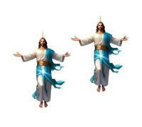 Ciondolo per auto religioso Accessori da viaggio spirituali a specchio Charm appeso Accessorio automobilistico Camion Driver Ciondolo per auto religioso Accessori da viaggio spirituali Accessori da