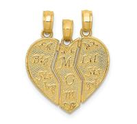 Ciondolo Per Bambini Big Sis Mom Lil Sis In Oro Giallo 14K Da Separare