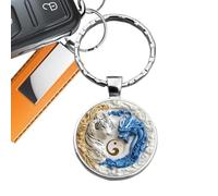 Ciondolo Per Borsa Con Tigre Drago 2D - Portachiavi Con Clip Per Gioielli Da 2,5 Cm, Accessorio Decorativo Per Donne E Uomini | Borsa Portafoglio Zaino Ornamento | Regalo Di Favore Per La Festa Di Cap