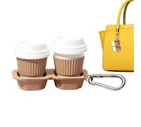 Ciondolo per borsa da caffè, portachiavi 3D con a pressione, portachiavi per da caffè, giocattolo antistress, mini ciondolo durevole, per la messa a fuoco portatile, per set regalo c