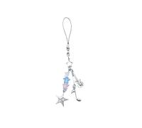 Ciondolo per cellulare - RNCYN - Rosa fragola - Farfalla - Stella blu - Plastica - Accessorio per telefono