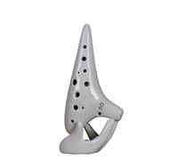 Ciondolo Per Flauti Ocarina Tripla Decorazione Per Flauto Traverso In Ceramica Ocarina Strumento Musicale Professionale (Color : White)