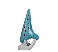 Ciondolo Per Flauti Ocarina Tripla Decorazione Per Flauto Traverso In Ceramica Ocarina Strumento Musicale Professionale (Color : Blue)