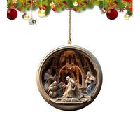 Ciondolo per presepe di Natale, in acrilico 2D, per lavori di bricolage religiosi, decorazioni natalizie, per alberi da giardino, Pasqua, vacanze, libreria, interni auto, maniglia della porta, rami