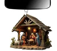 Ciondolo per presepe, ornamenti per presepe per albero di Natale,Decorazione per albero di Natale con | del ' di, pendente del in acrilico 3D, ornamento commemorat