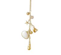 Ciondolo per Specchietto Retrovisore Auto - Decorazione Auto con Conchiglie e Stella Marina - Stile Boho Marittimo - Ciondolo decorativo estetico fatto a mano - Regali di Ornamenti per Borse da Donna