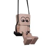 Ciondolo Per Specchietto Retrovisore | Figurina Divertente Di Omini In Legno Con Gambe Oscillanti - Automobilistici Per Specchietto Retrovisore,per Camion SUV Monovolume Pick-up