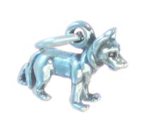 Ciondolo piccolo pastore tedesco in argento sterling .925 x 1 Cani charms
