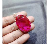 Ciondolo pietra preziosa ovale quarzo tormalina ciondolo argento sterling...