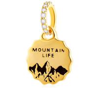 Ciondolo Placato oro Parco Nazionale delle Great Smoky Mountains Charms, Fit Pandora americano braccialetto di viaggio, Argento 925 Mountain vita orso ciondola perline, regali per gli amici/mamma