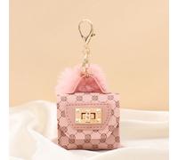 Ciondolo portaauricolari da borsa alla moda e versatile, ciondolo portapenne mini, pompon soffice mini charm da borsa, portachiavi accessori per auto, regali per donne Fumetto,NatalePoliuretano