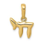 Ciondolo Portafortuna Chai Lunga Vita Kabbalah Bar Mitzvah In Oro Giallo 14K