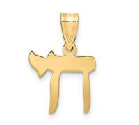 Ciondolo Portafortuna Chai Lunga Vita Kabbalah Bar Mitzvah In Oro Giallo 14K