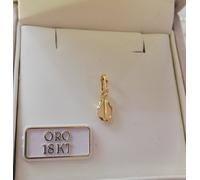 Ciondolo Portafortuna Chicco di Caffè in Oro Giallo 750 18 kt Nuovo