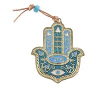 Ciondolo portafortuna Hamsa da appendere a parete Kabbalah placcato oro regal...