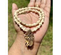 Ciondolo Radha Krishna intagliato 16" TULSI TULASI VAISHNAV ISKCON Mala Kanthi