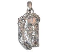 Ciondolo Raffigurante "Il Volto Santo di Cristo " In Argento Massiccio 925 Rodiato