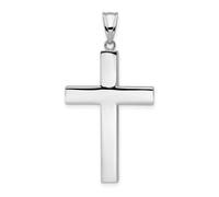 Ciondolo Religioso Latino In Oro Bianco 14K Lucido A Cavo