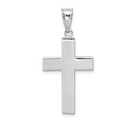 Ciondolo Religioso Latino In Oro Bianco 14K Lucido A Cavo