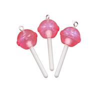 Ciondolo rotondo a forma di lecca-lecca a forma di stella, alla moda, aggiunge un tocco di personalità a qualsiasi outfit alla moda per uso quotidiano casual ciondolo in resina per le donne, Green