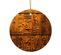 Ciondolo rotondo in ceramica con stampa nativa americana per ornamenti da viaggio per decorazioni domestiche ornamento di Natale