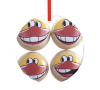 Ciondolo rotondo in vetro con stampa di grandi labbra sorridenti - Elegante ornamento da appendere all'albero di Natale per vacanze, casa, ufficio, Natale