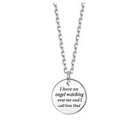 Ciondolo rotondo un che veglia su di me Collane iniziali Commemora collane per ragazze adolescenti Collana con lettere delicate per donne Ragazze per bambini Set Di Collana Di Perle (B, One Size)