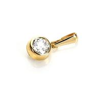 Ciondolo Rubover in Oro 9kt Con Sfera Rotonda in Cristallo CZ Chiaro 5mm