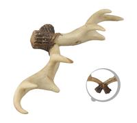 Ciondolo Rustico Appeso da Parete Decorazione Cervo Corno Resina Statua Gancio D