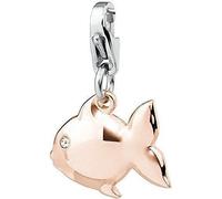Ciondolo Sagapo Pesciolino Portafortuna Donna Acciaio Dorato o Rosé S'agapo