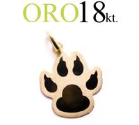 ciondolo sagoma orma ZAMPA zampetta GATTO oro 18kt. 750/1000 regalo GOLD cat paw