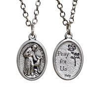 Ciondolo San Francesco Assisi Pregate per noi patrono sant'animali collana...