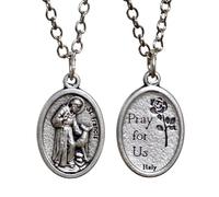 Ciondolo San Francesco Assisi Pregate per noi patrono sant'animali collana gi...
