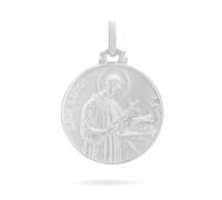 Ciondolo San Luigi medaglia argento sterling 925 ciondolo religioso cattolico...