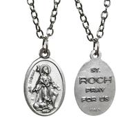 Ciondolo San Rocco Rocco prega per noi Patrono del Malato Collana Gioielli...