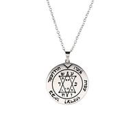 Ciondolo secondo pentacolo di Giove per uomini e donne della chiave di Salomone Seal Wicca Collane in acciaio inossidabile Kabbalah Pagan Amulet Protection Charm gioielli regal