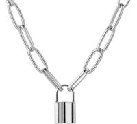 Ciondolo Semplice Amore Lucchetto Catena in Lega Collana Unisex Gioielli per Feste Coppia Regalo per Gioielli per Feste Practical Treatment