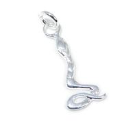 Ciondolo serpente 2D in argento sterling .925 x 1 Ciondoli Serpenti e Serpenti