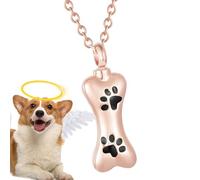 Ciondolo souvenir per animali domestici, collana di urna per animali domestici con impronta di,Porta cenere di gioielli di cremazione per animali domestici | Paw Printings Gioielli di urna