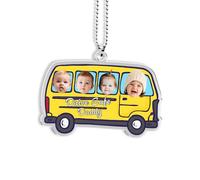 Ciondolo Specchietto Retrovisore Auto Guida Sicura Papà, Regali per la Festa del Papà, Decorazioni per Auto con Foto Personalizzate, Prima Macchina regalo per Papà, Decorazione Interna Dell'auto