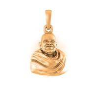 Ciondolo spirituale Neem Karoli Baba in argento Sterling 925 placcato oro 22 carati, medaglione per uomini e donne, in argento Sterling, senza pietra preziosa